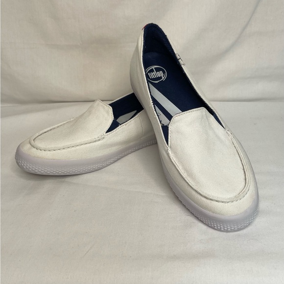 Fitflop Shoes - Fitflop Slip-on White Canvas Sneakers women’s size 11